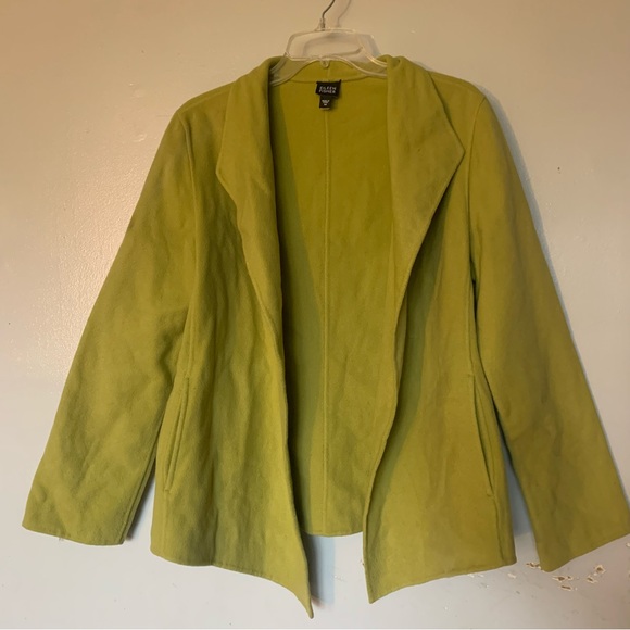 Eileen Fisher Jackets & Blazers - Eileen Fisher Green Wool and Cashmere Blend Open Jacket Blazer medium